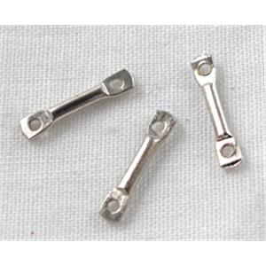 platinum plated jewelry connector, iron, 15mm length [FD050NP-15MM]