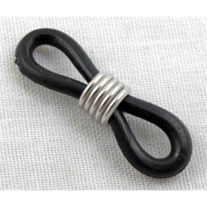 Eyeglass Holder, Black Rubber Connector, 20mm length [FD056]