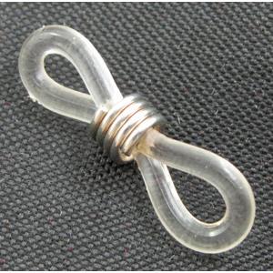 Eyeglass Holder, Clear Rubber Connector, 20mm length [FD057]