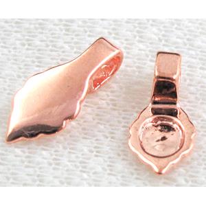 Glue on Bail, copper, rose gold, 7x17mm [FD059RP-7X17]