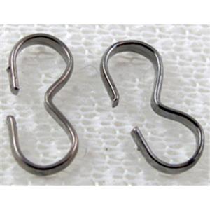 Black Connector Clasp, 4.5x8mm, copper [FD063BLP]