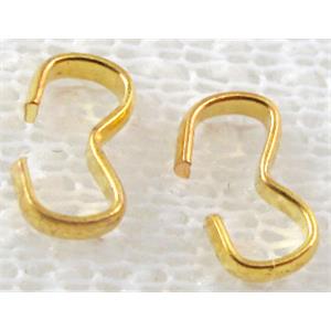 Gold Plated Connector Clasp, 4.5x8mm, iron [FD063GP-4.5X8MM]