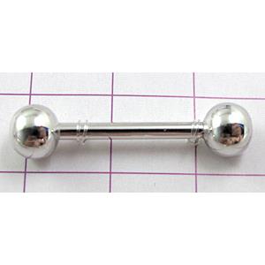 Platinum plated copper connector, ball:6mm, 27mm length [FD069PP-K370]
