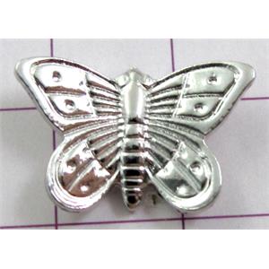 copper butterfly, 19x12mm, platinum plated [FD084PP-C834]