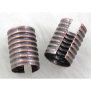 Red copper Plated iron clip, 9mm dia, 13mm length, iron [FD087RCP]