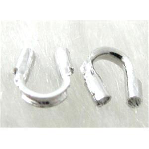 Wire Protectors, Copper, U-shaped, Platinum plated, 4x5mm [FD092PP]