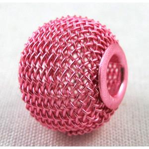 jewelry mesh bead, iron, 30mm dia, 6mm hole [FD103-30MM]