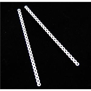 jewelry spacer bead, iron, silver plated, approx 90mm length, 26 hole, 1.5mm hole [FD122]