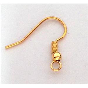 colorfast copper earring, gold plated, approx 18mm wide [FD179]