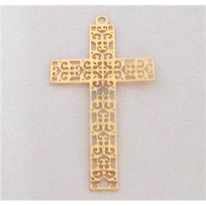 colorfast copper bead, gold plated, approx 20x32mm [FD180]