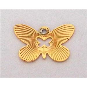 colorfast copper bead, gold plated, approx 10x14mm [FD181]