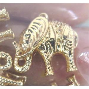 colorfast copper pendant, 18K gold plated, approx 17x16.5mm [FD199]