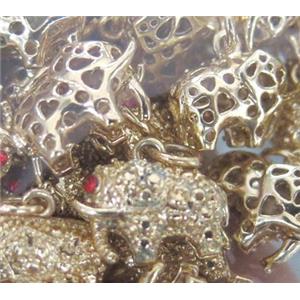 colorfast copper pendant, 18K gold plated, approx 11.5x14.5mm [FD202]