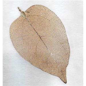 Unfading copper leaf, red copper plated, approx 50-90mm [FD209]