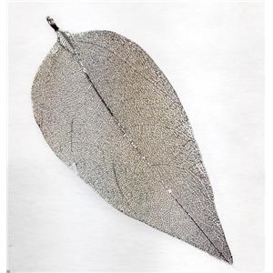 Unfading copper leaf, platinum plated, approx 50-90mm [FD210]