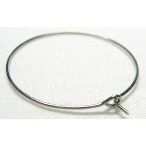 Earring Hoop, copper, black, 30mm dia [FDER300522BP]