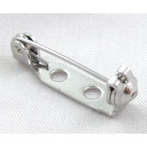 copper Brooch, platinum plated, 20mm length [FDBROOCH031PP]