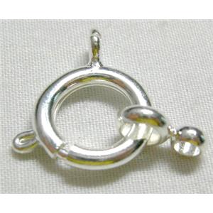 Silver Plated Copper Spring Clasp, 16mm diameter [FDC001SP]