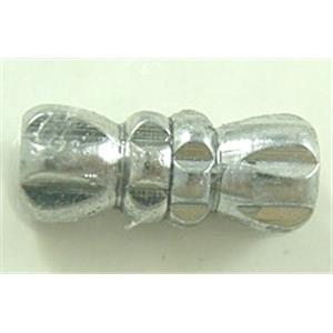 cord end clasp, copper, platinum plated, 5x12mm [FDC124PP]
