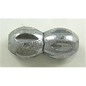 cord end clasp, copper, platinum plated, 18.5x24mm [FDC126PP]