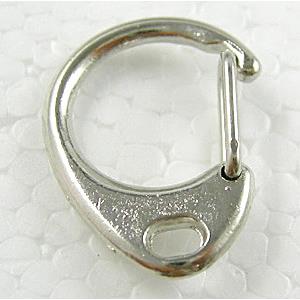 alloy Carabiner Clasp, platinum plated, 18x30mm [FDC127PP]