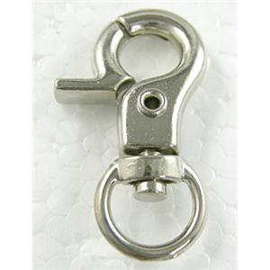 Keychain clasp, Platinum Plated, 23x45mm [FDC128PP]