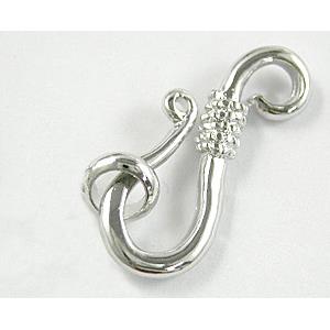 8-Shaped Connector, copper, platinum plated, 9x22mm [FDC132PP]