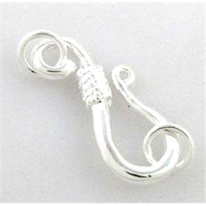 8-Shaped Connector, copper, silver plated, 9x22mm [FDC133SP]