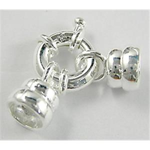 Necklace Connector Clasp, Copper, Silver Plated, 13mm dia, 9mm dia [FDC139SP]
