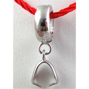 magnetic Pinch bails and hinge, copper, platinum plated, 12mm  wide, 9mm wide [FDC154PP]