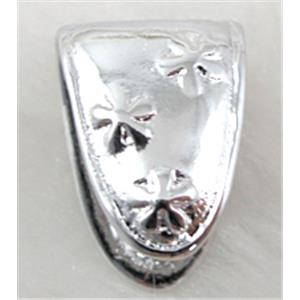 Platinum Plated Copper Hinged Bail and Pinch, 11x15mm [FDC158PP]