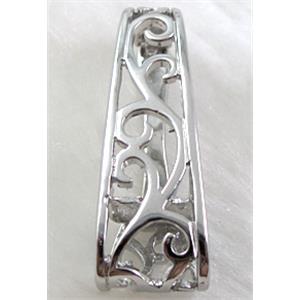 Hinged Bails and Slider, Copper, Platinum Plated, 12x35mm [FDC161PP-12X35]