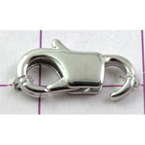 Parrot Clasp, copper, platinum plated, 6x12mm [FDC186PP-K271]