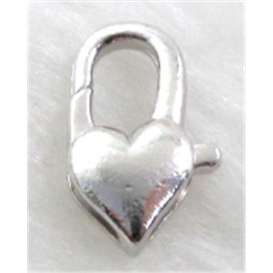 Parrot Clasp, alloy, platinum plated, 10x15mm [FDC208PP]