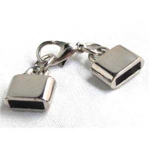 platinum plated Alloy Clasp, 50mm length, 3x9mm hole [FDC244PP]