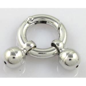 Necklace Shortener, copper, platinum plated, 20mm, 8mm [FDC251PP]