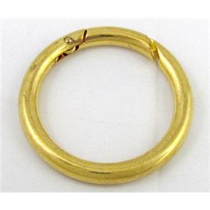 alloy Carabiner Clasp, gold plated, approx 50mm dia, 6mm thickness [FDC269]