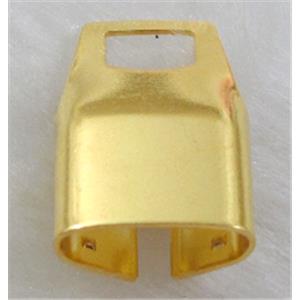 crimp end, cord clip, copper, gold plated, 13x20mm [FDC2C866GP]