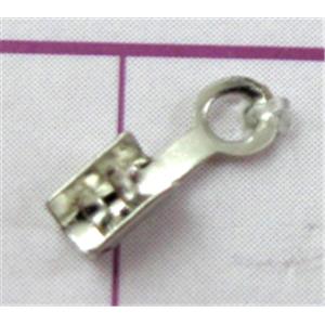 copper crimp cord end, clip, platinum plated, 2.2mm [FDC2C868]