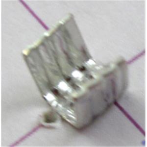 crimp cord clip, copper, platinum plated, 4mm [FDC2C872]
