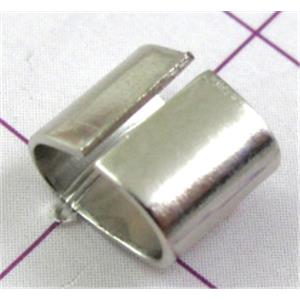crimp clip, copper, platinum plated, 6x8mm [FDC2C873]