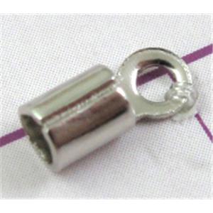 copper crimp cover, end cord, platinum plated, 3mm [FDC2K283]