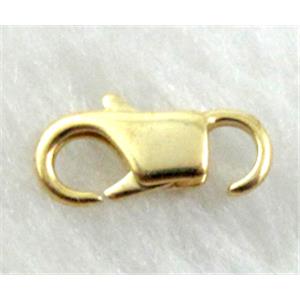 Lobster Clasp, copper, golden plated, 6x14mm [FDC702GP-K273]