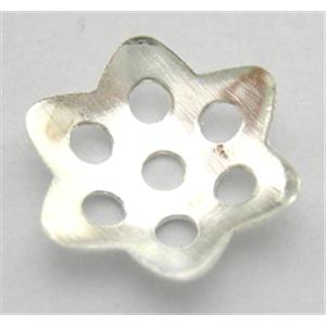 beadcap, silver plated, iron, 8mm dia [FDCAPS006S-8MM]
