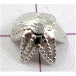 bead-Caps, copper bead, Platinum Plated, 8mm dia [FDCAPS017PP-C840  ]