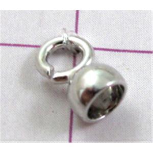 Platinum Plated Copper end Caps, 4x7mm, hole:3mm [FDCAPS020PP-C900  ]