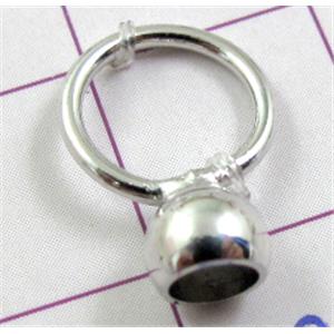 Platinum Plated Copper end Caps, 8mm dia, hole:4mm [FDCAPS021PP-C899 ]