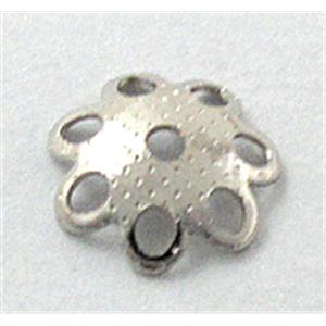 bead-Caps, copper, Platinum Plated, 7mm dia, copper [FDCAPS027PP]