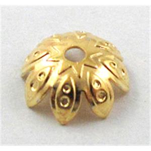 bead-Caps, copper, Golden Plated, 9.5mm dia, copper [FDCAPS030GP]