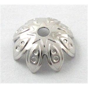 bead-Caps, copper, Platinum Plated, 9.5mm dia, copper [FDCAPS030PP]